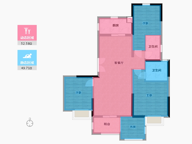 江西省-南昌市-蓝光雍锦半岛-91.04-户型库-动静分区