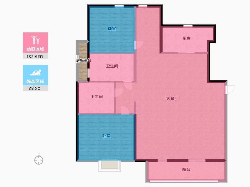 宁夏回族自治区-银川市-万科锦宸-160.74-户型库-动静分区