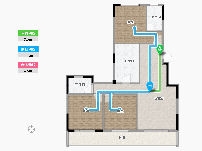 福建省-莆田市-滨溪正荣府-176.01-户型库-动静线