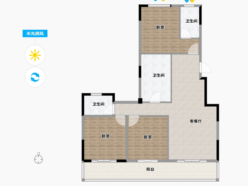 福建省-莆田市-滨溪正荣府-176.01-户型库-采光通风