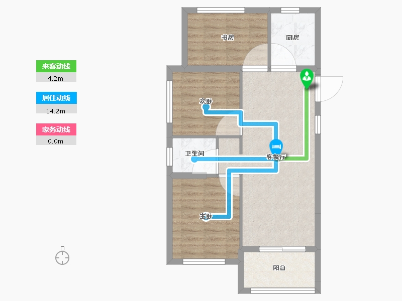 福建省-漳州市-阳光城大唐翡丽印象-64.65-户型库-动静线