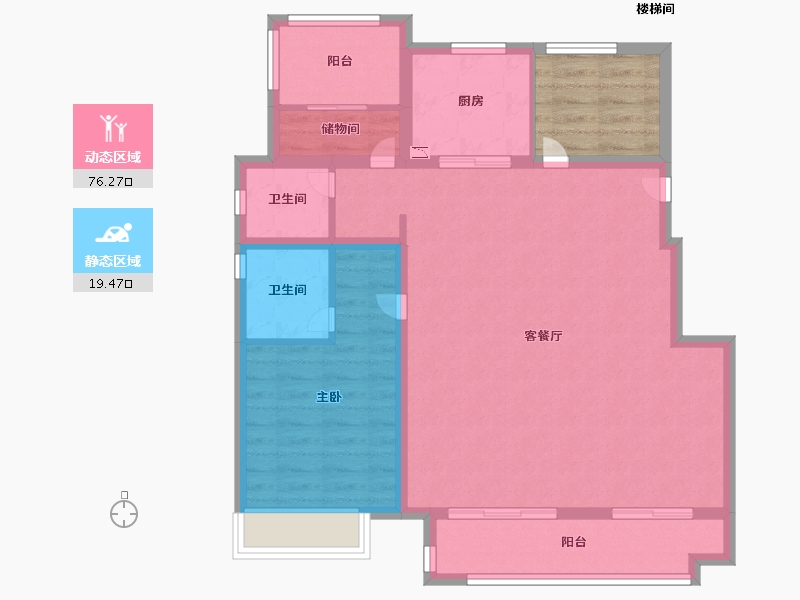 安徽省-六安市-合肥孔雀城-91.99-户型库-动静分区