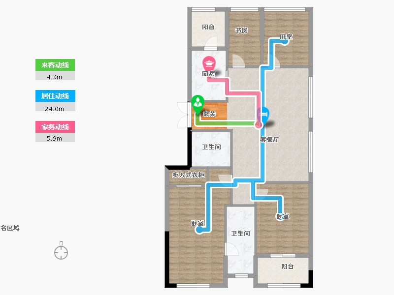 浙江省-湖州市-鲁能公馆-117.28-户型库-动静线