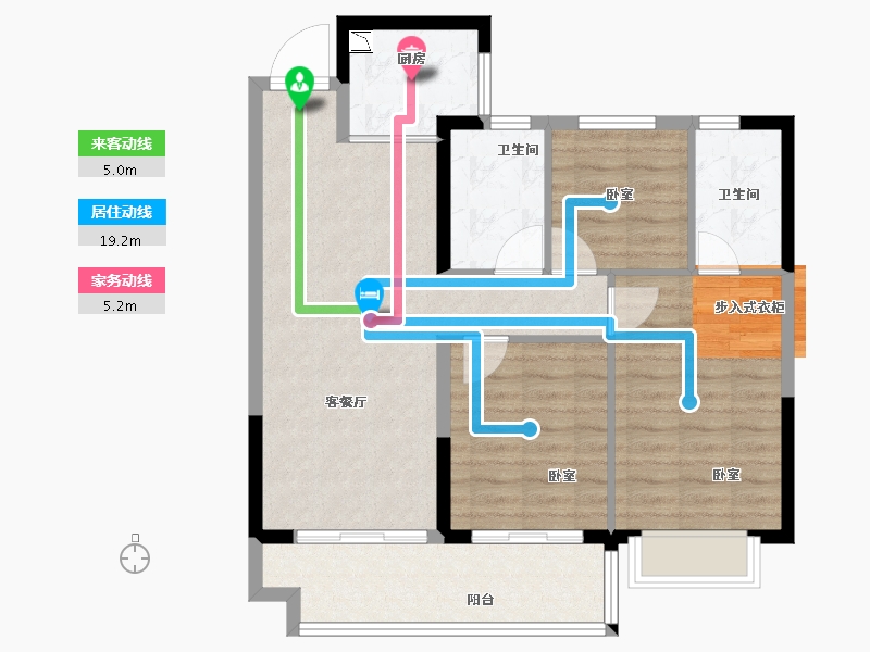 福建省-泉州市-正荣浔兴世纪春天-85.00-户型库-动静线