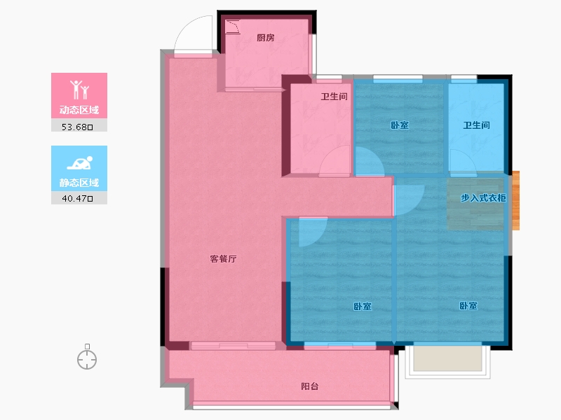 福建省-泉州市-正荣浔兴世纪春天-85.00-户型库-动静分区