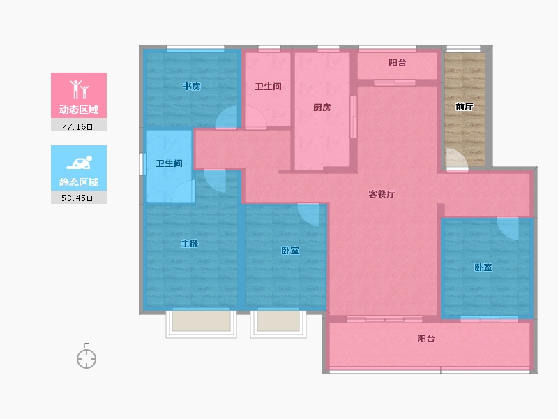 江西省-上饶市-东华御府-123.56-户型库-动静分区