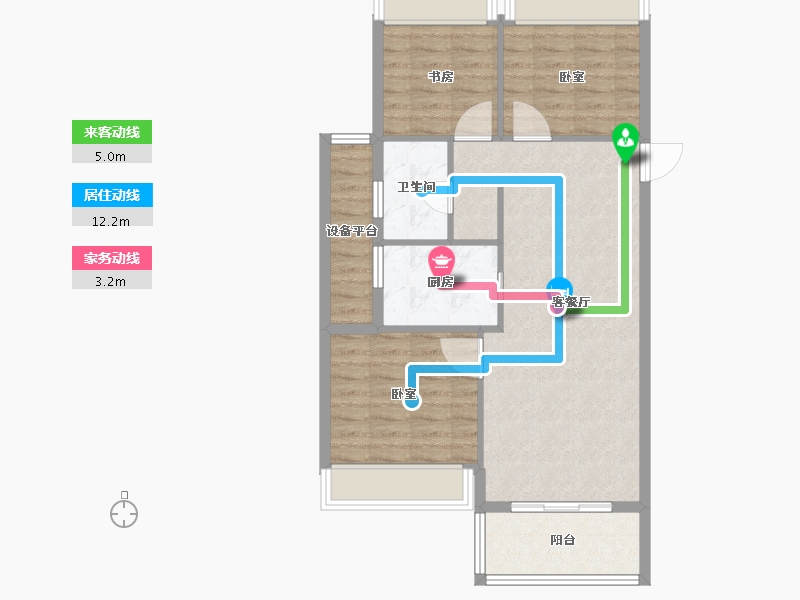 浙江省-衢州市-新湖牡丹园-79.00-户型库-动静线