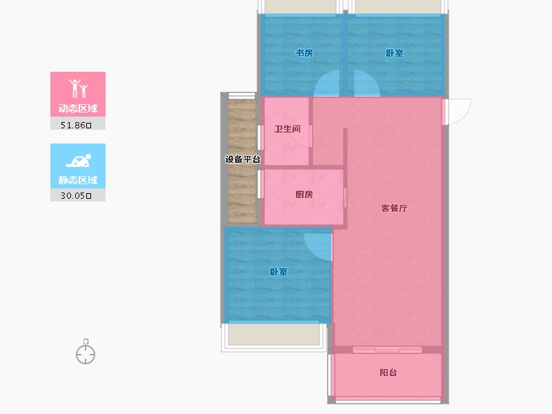 浙江省-衢州市-新湖牡丹园-79.00-户型库-动静分区