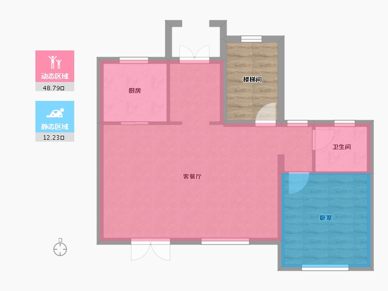 新疆维吾尔自治区-乌鲁木齐市-绿城春风里-61.65-户型库-动静分区