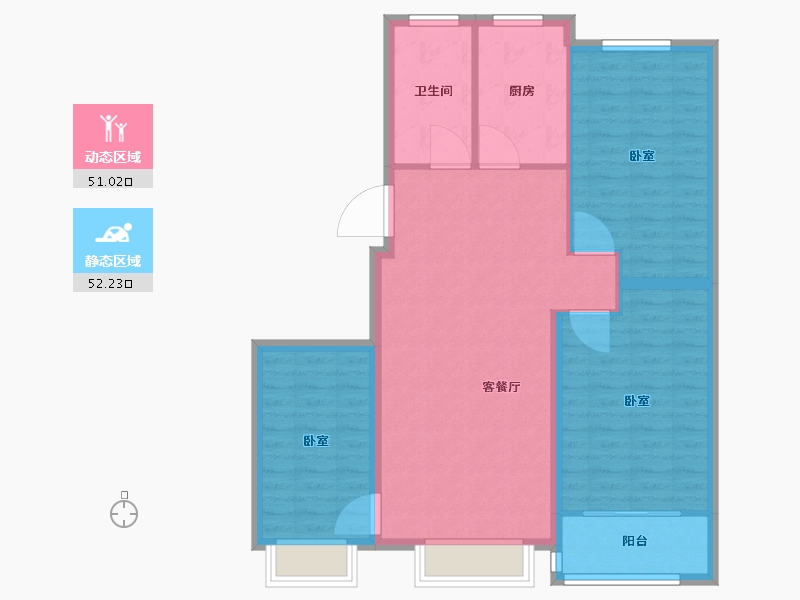 山东省-淄博市-博晨盛园-94.00-户型库-动静分区