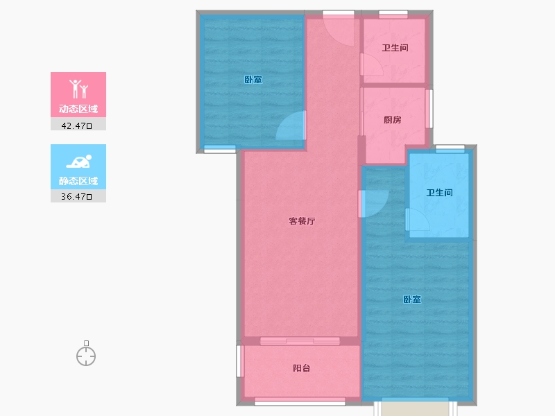 浙江省-衢州市-清泰半山半岛-71.15-户型库-动静分区