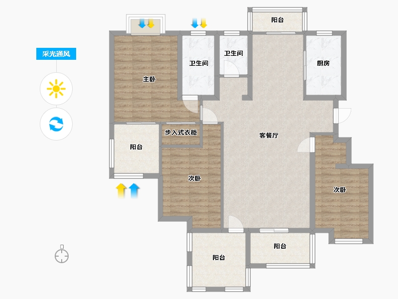 江西省-九江市-鼎翔珍珠湖-121.73-户型库-采光通风