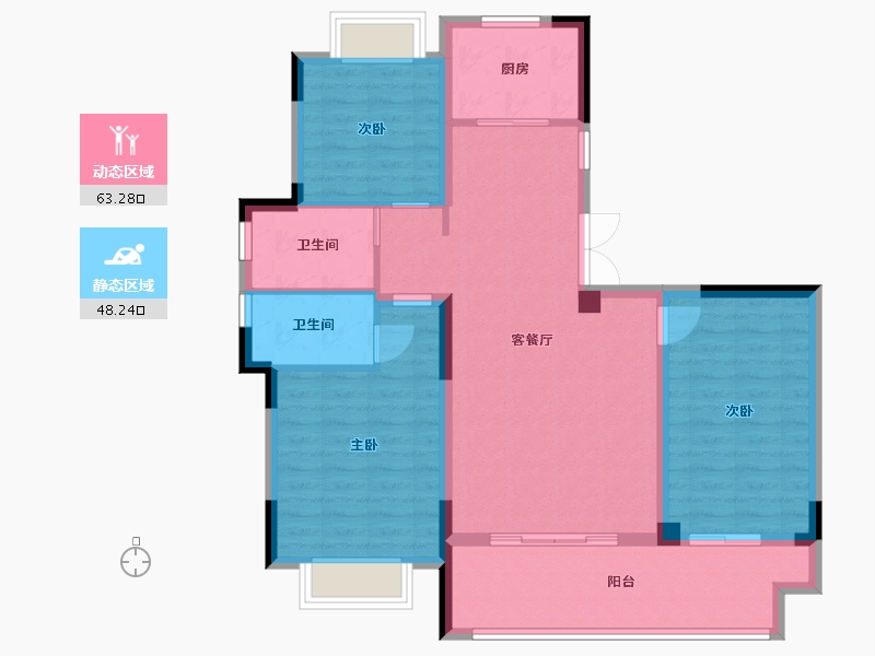 江西省-九江市-凤凰天湖墅-100.57-户型库-动静分区