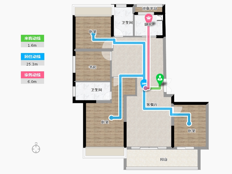 浙江省-金华市-横店南江府-118.00-户型库-动静线