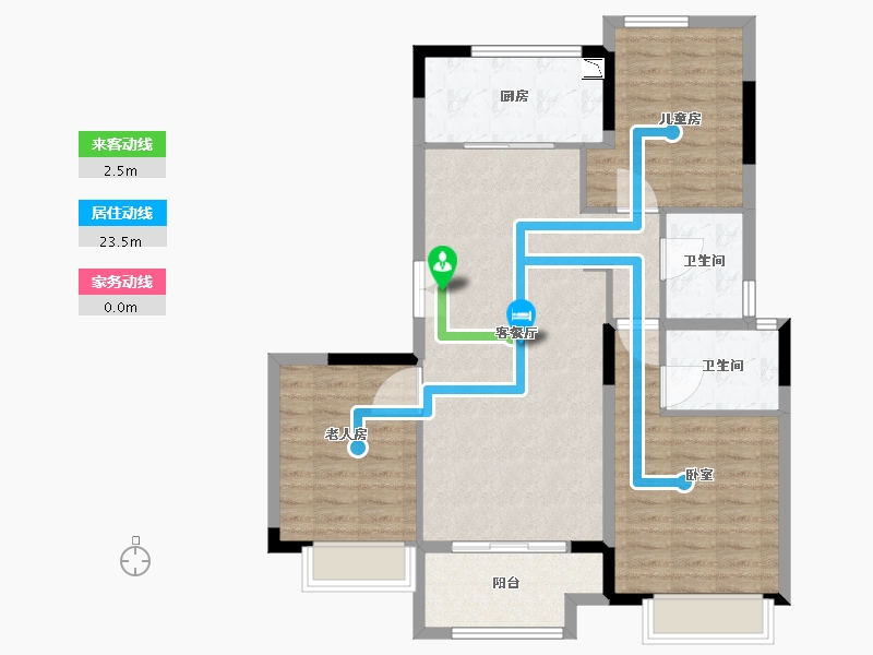 浙江省-湖州市-光明香樟园-94.00-户型库-动静线