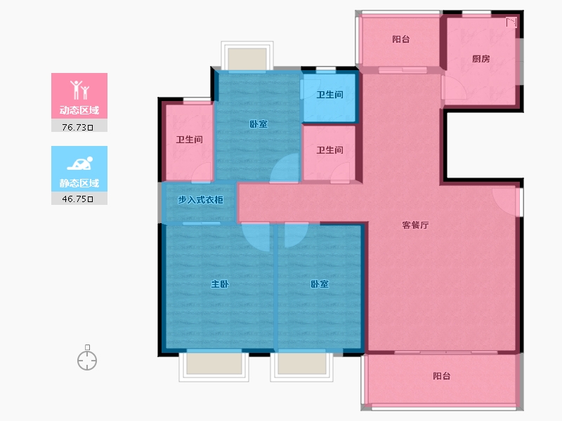 福建省-泉州市-宝业天宸湾-111.88-户型库-动静分区