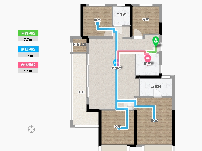 浙江省-温州市-新鸿金誉府-98.22-户型库-动静线