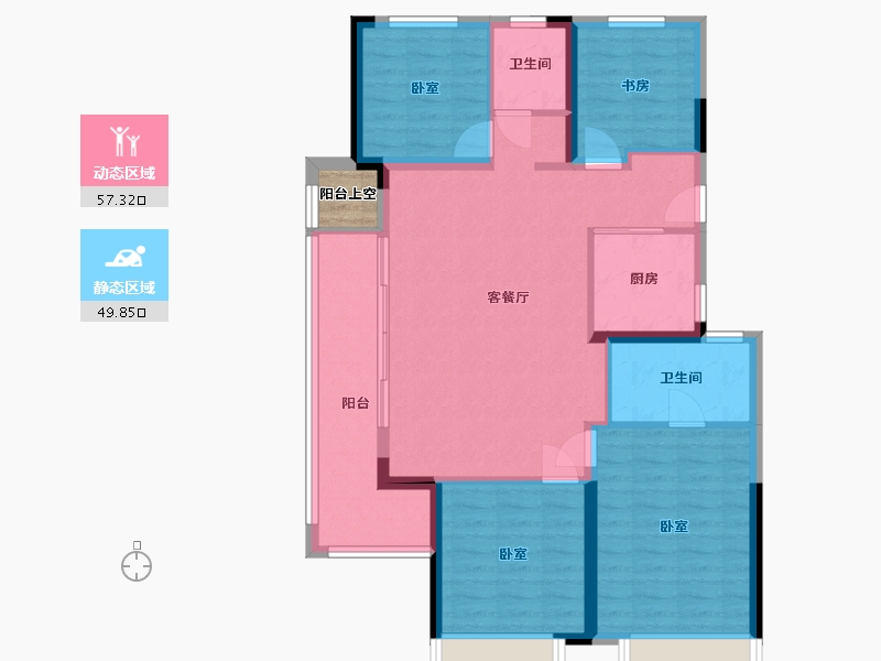 浙江省-温州市-新鸿金誉府-98.22-户型库-动静分区