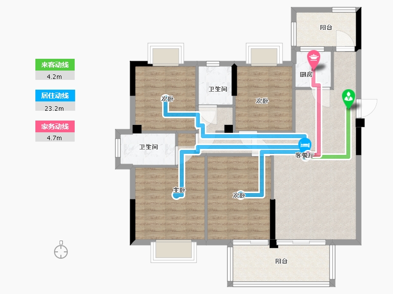 福建省-南平市-富金湖壹号-96.00-户型库-动静线