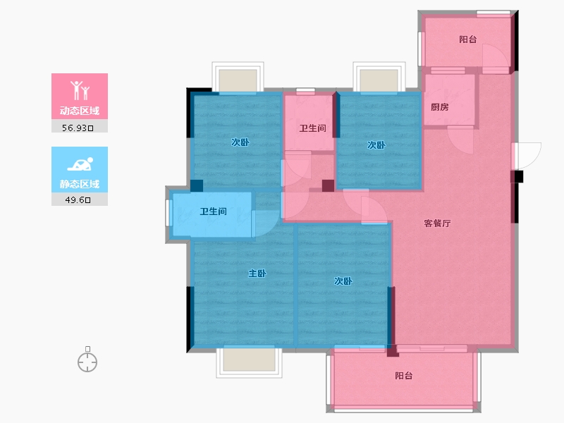 福建省-南平市-富金湖壹号-96.00-户型库-动静分区