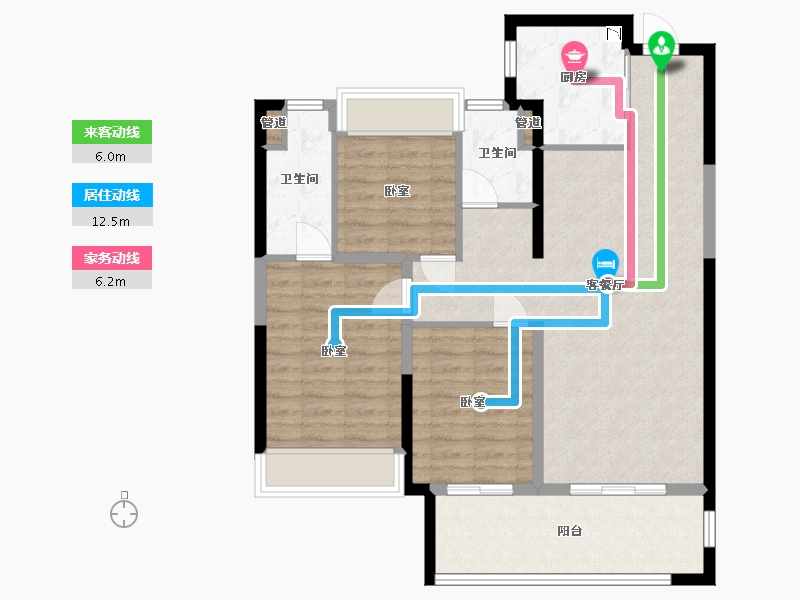 宁夏回族自治区-银川市-银川融创城-90.00-户型库-动静线