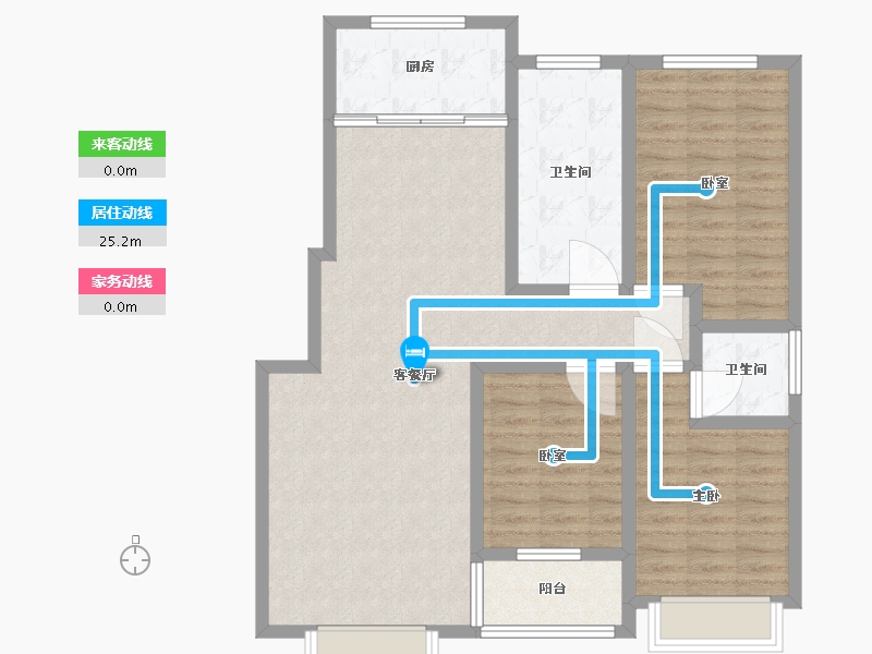 山东省-淄博市-博晨盛园-98.82-户型库-动静线