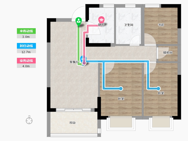 安徽省-合肥市-保来国际城-72.00-户型库-动静线