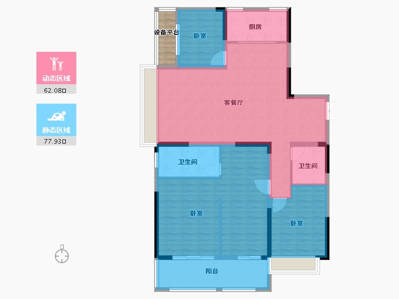 安徽省-合肥市-合肥奥园城市天地-130.00-户型库-动静分区