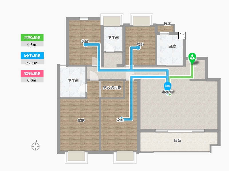 江西省-南昌市-联发公园前-119.00-户型库-动静线