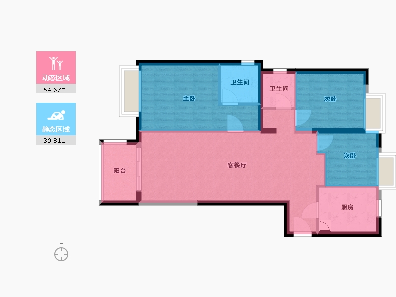 福建省-福州市-万科天空之城-85.00-户型库-动静分区