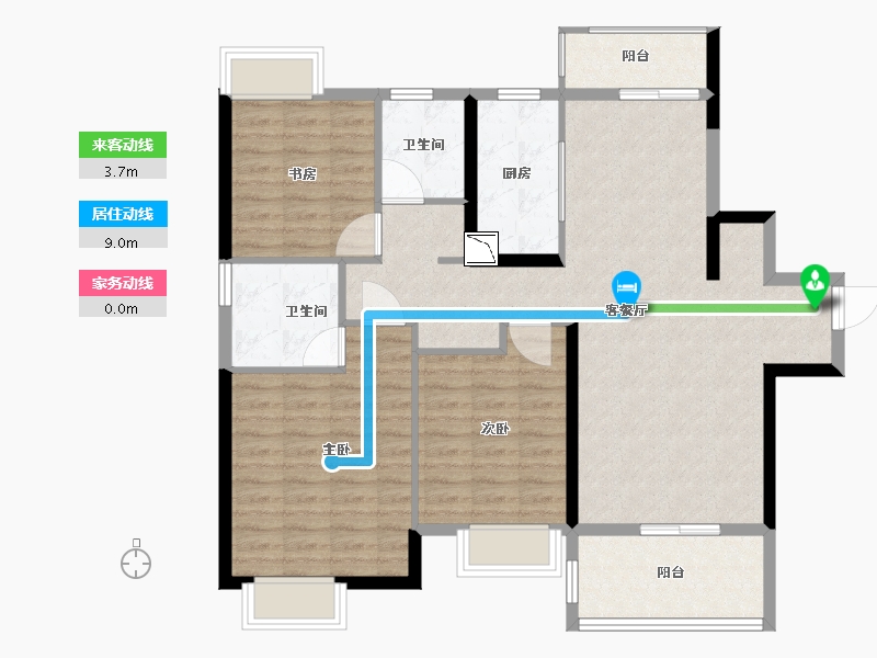 江西省-南昌市-新力铂园-103.00-户型库-动静线