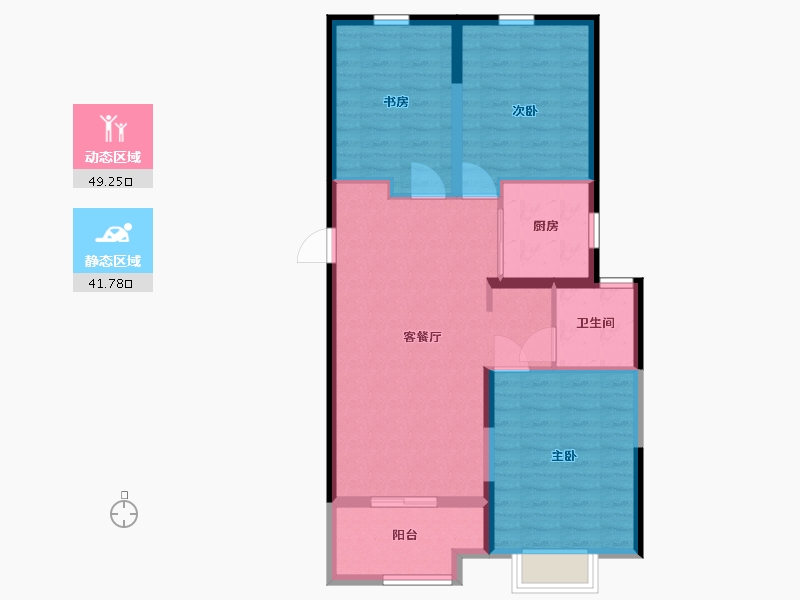 江西省-南昌市-保利春天里-82.00-户型库-动静分区