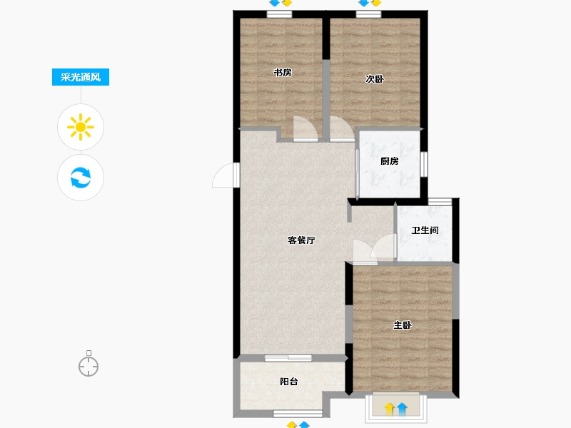 江西省-南昌市-保利春天里-82.00-户型库-采光通风