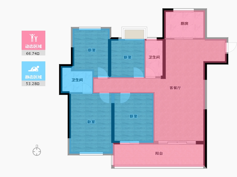 福建省-莆田市-阳光城檀悦-108.00-户型库-动静分区