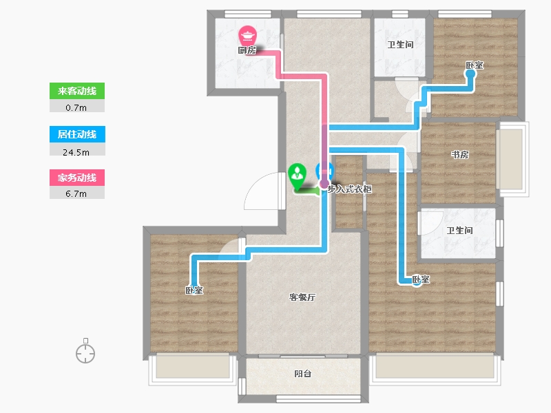 浙江省-湖州市-德信浔庄-99.90-户型库-动静线