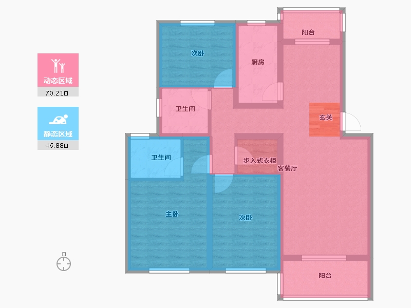 安徽省-黄山市-缦山云起-104.00-户型库-动静分区