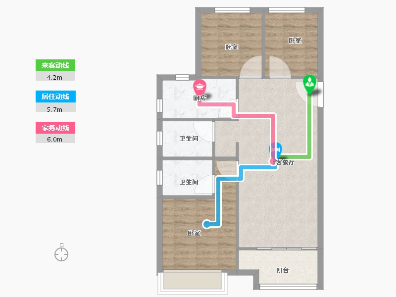 浙江省-嘉兴市-中南泷悦府-71.66-户型库-动静线