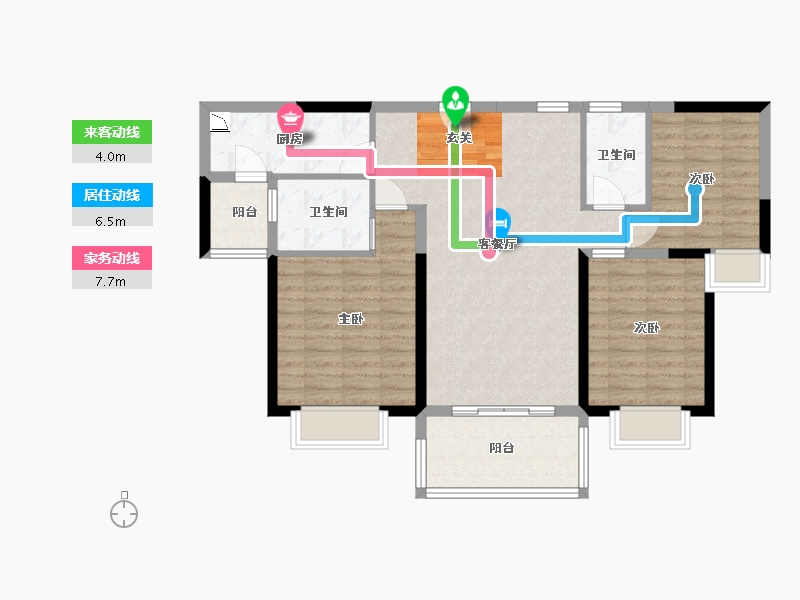 江西省-九江市-碧桂园天澜-93.60-户型库-动静线