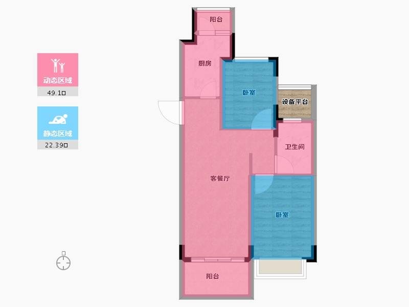 浙江省-湖州市-恒大林溪竹语-66.00-户型库-动静分区