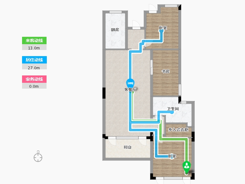 浙江省-湖州市-绿城晓荷江南-104.00-户型库-动静线