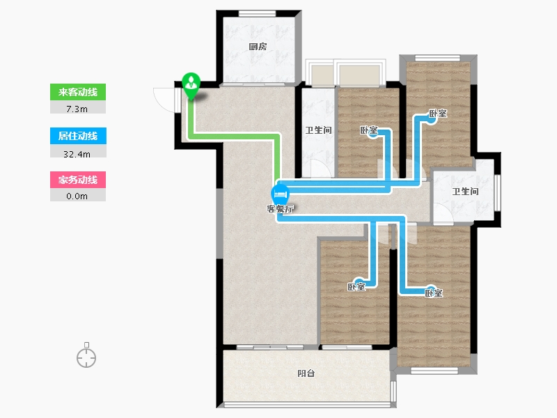 福建省-莆田市-阳光城檀悦-118.00-户型库-动静线