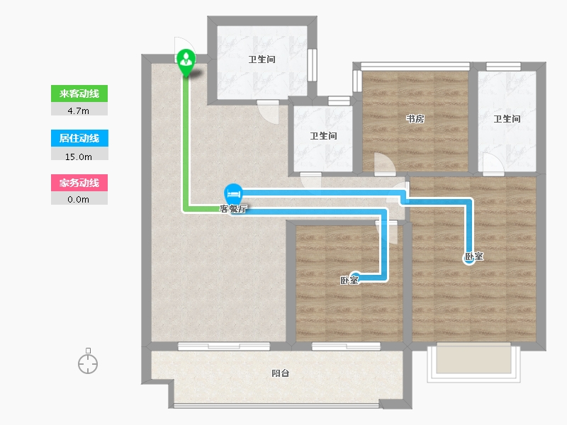 浙江省-温州市-中梁都会中心-80.99-户型库-动静线