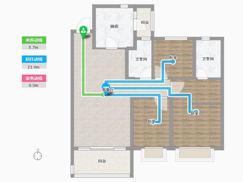 新疆维吾尔自治区-乌鲁木齐市-恒大城市之光-101.00-户型库-动静线