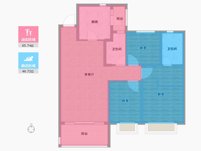 新疆维吾尔自治区-乌鲁木齐市-恒大城市之光-101.00-户型库-动静分区