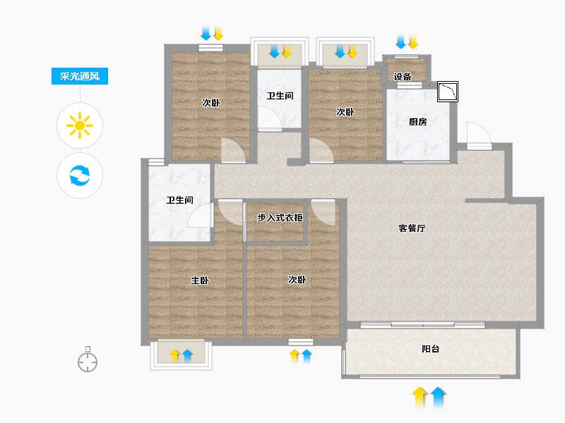 江西省-南昌市-联发公园前-112.00-户型库-采光通风