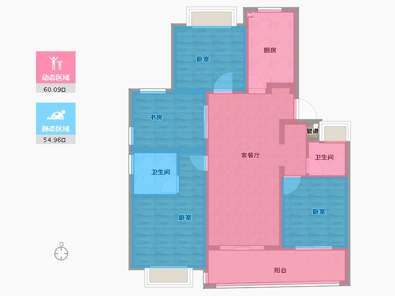 江苏省-无锡市-融创大塘御园-103.00-户型库-动静分区