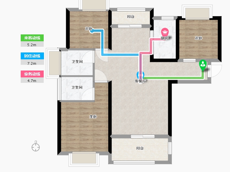 江西省-南昌市-保利春天里-89.01-户型库-动静线