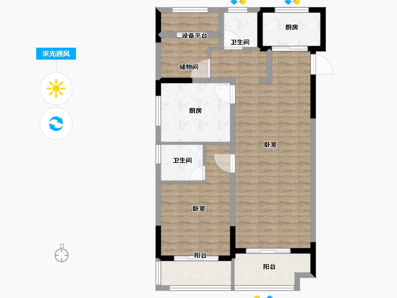 浙江省-湖州市-中建投悦湖名城-89.12-户型库-采光通风