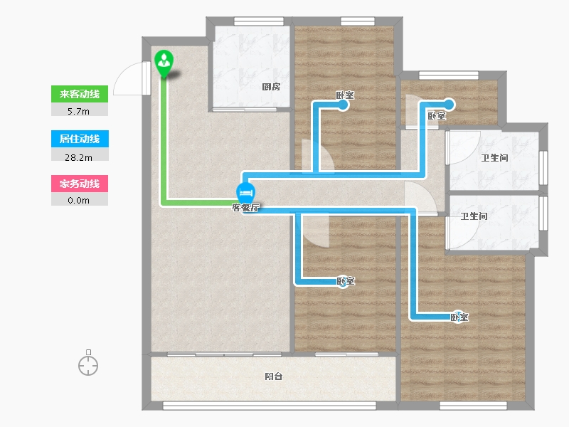 浙江省-温州市-高力铂金湾-102.00-户型库-动静线