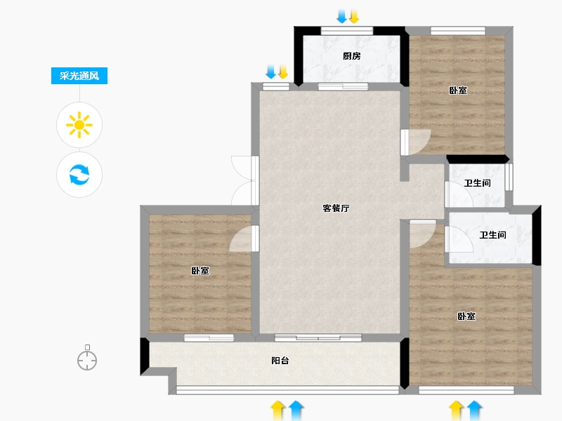 江苏省-镇江市-中南世纪城-89.01-户型库-采光通风